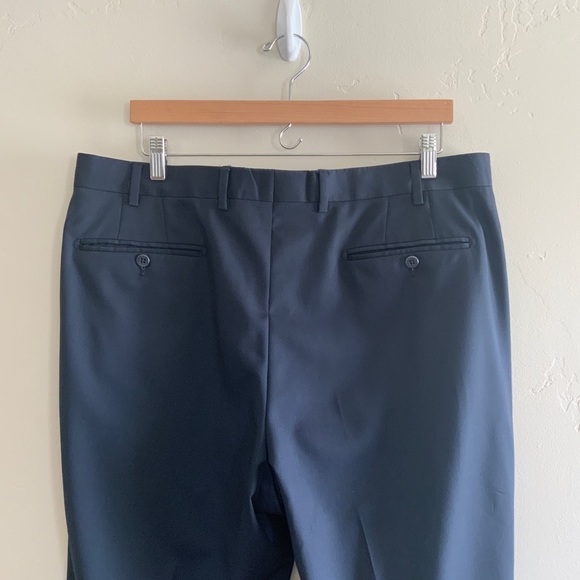Zanella Todd Flat Front Luxury 120's Wool Serge Pant Navy Men’s Size 38 x 32 US - Picture 7 of 16